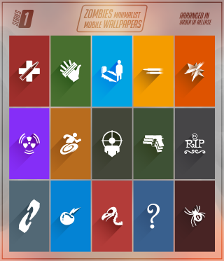 Colored squares symbols long shadow - temporary free wallpaper for tablet