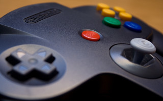 Close up video game controller - button free wallpaper