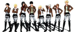 Anime characters group white background 32 - a shadow of them free wallpaper