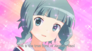 Girl blue hair pink background 2 - true free wallpaper