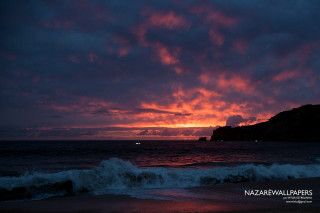 Sunset ocean island boat water - almada negreiro free wallpaper