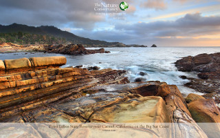 Rocky beach waves crashing cloudy - a rocky beach free wallpaper