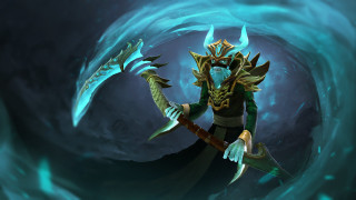 Fantasy character staff spear blue - arcane free wallpaper