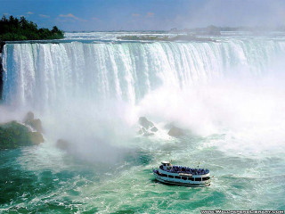 Boat water waterfall near boat - waterfall free wallpaper