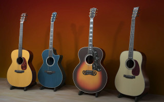 Guitars wooden floor wall guitar - a wooden floor next free wallpaper