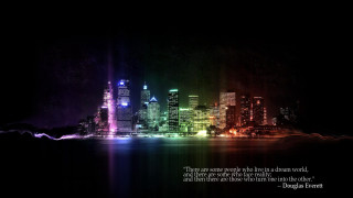 City skyline night lights galaxy - the city free wallpaper
