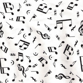 White sheet black musical notes - musical free wallpaper for tablet