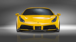 Yellow sports car studio reflection - reflective free wallpaper