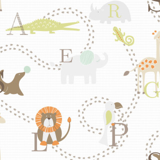 Animals letters nursery wallpaper pattern - a giraffe free wallpaper