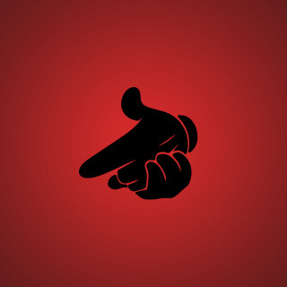 Hand pointing red background black - a hand free wallpaper for tablet