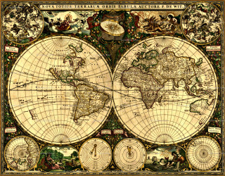 World map countries side - aldus manutiu free wallpaper