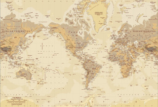 World map countries cities double - major free wallpaper
