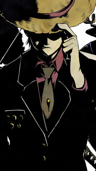 Man hat tie talking cellphone - his ear free wallpaper