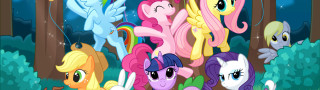 Little ponies forest trees stars - little pony free wallpaper