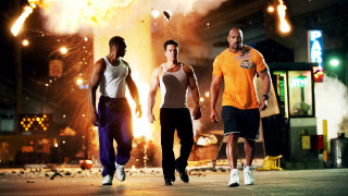 Three men walking night fireworks - firework free wallpaper