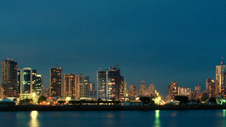 City skyline night water background 2 - eduardo lefebvre scovell free wallpaper