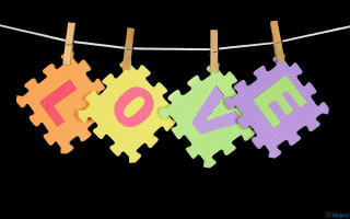 Puzzle love clothesline girls sword - a jigsaw puzzle free wallpaper