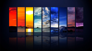 Ocean sky sun reflection clouds - vivid free wallpaper