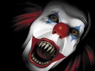 Clown red nose white teeth - scary free wallpaper