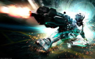 Futuristic man gun light shining - a futuristic man free wallpaper