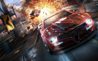 Car fireball video game burning - fire free wallpaper