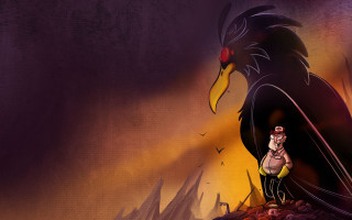 Cartoon character bird red beak - a red beak free wallpaper