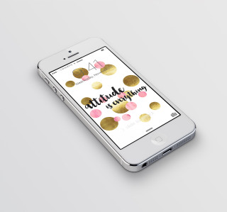 Phone gold dot pattern pink - a phone free wallpaper for tablet