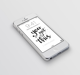 White iphone black white message - the screen free wallpaper for tablet