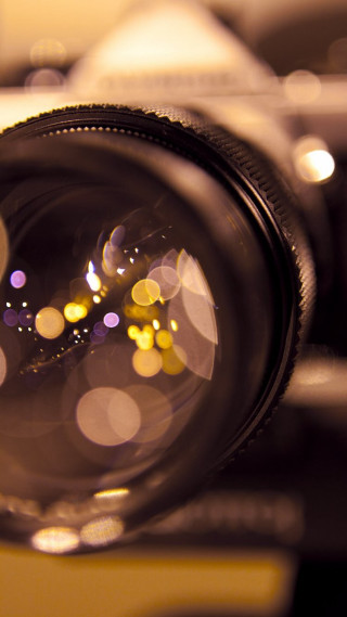Camera lens blurry background lights 2 - free light wallpaper for mobile