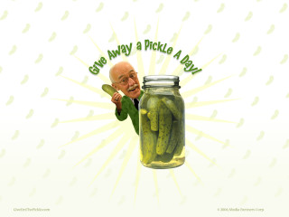 Man holding pickle in jar - dick bickenbach free wallpaper