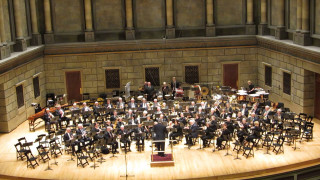 Conductor orchestra stage performance duet - cinematic composition free wallpaper