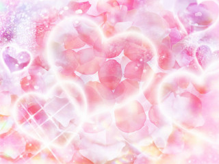 Pink heart background sparkle effect - a pink heart free wallpaper