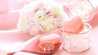 Rings heart cake table flowers - cake free wallpaper