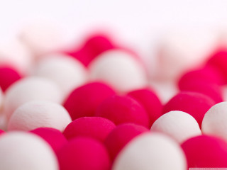 Close up white pink balls 2 - ball free wallpaper