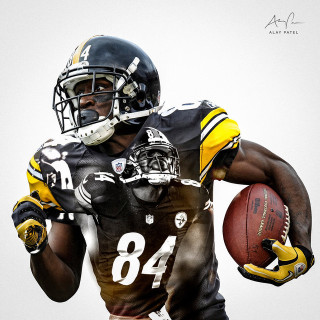 Football player holding ball uniform - free fantasy wallpaper for tablet