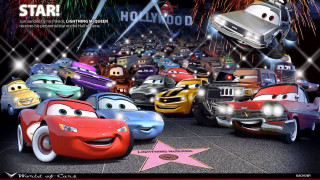 Cars hollywood walk of fame - firework free wallpaper