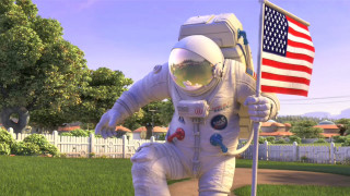 Space suit man flag yard - alan bean free wallpaper for desktop