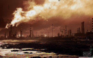 Factory smoke water pipes stacks - david wojnarowicz free wallpaper
