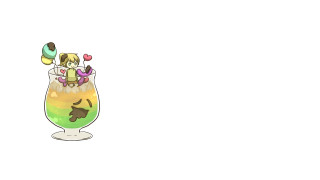 Cartoon glass drink doll candy - a drink free wallpaper