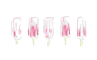 Popsicles pink yellow toppings drawing - andy warhol free wallpaper
