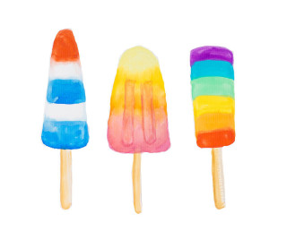 Three popsicles different colors ice - the other free wallpaper