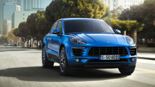 Blue porsche cayenne city street - the street free wallpaper