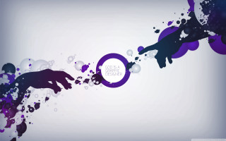 Hand reaching circle bubbles around - a circle free wallpaper for desktop