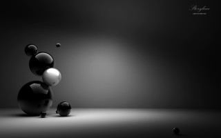 Black white balls air spotlight - ball free wallpaper