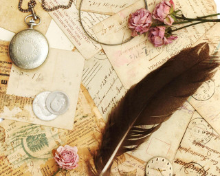 Feather soft light delicate nature - a pocket watch free wallpaper