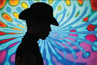 Man hat colorful background psychedelic - a man in a hat free wallpaper