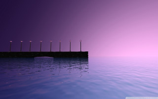 Pier lights water night purple - a pier free wallpaper