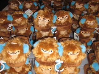 Stuffed animals blue brown group - a large group free wallpaper