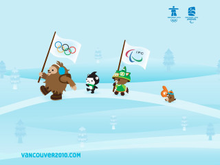Cartoon bear panda flag snow - chiho aoshima free wallpaper