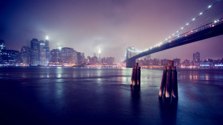 Bridge water city night lights 25 - the bridge free wallpaper for desktop